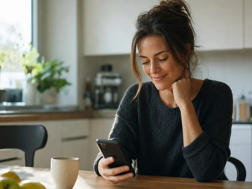 A member completing a daily check-in
