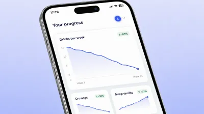 Progress charts in the Choose Your Horizon app